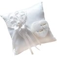 thumbnail image 1 of wonima44 Lace Pearl Wedding Ring Bearer Pillow Holder, 7.9 Inch Ring Bearer for Wedding, 1 of 1