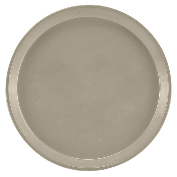 Cambro 1400104 14" Round Serving Camtray - Fiberglass, Desert Tan- Case of 12