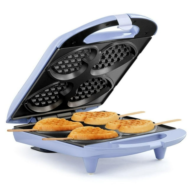 Holstein Housewares - Waffles de corazón antiadherente, lavanda, hace 4 waffles en forma de corazón en cuestión de minutos