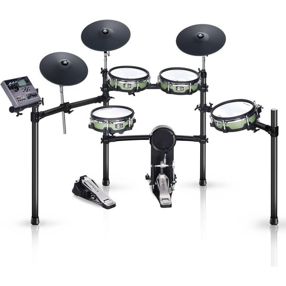 HAMPBACK ACE-510 Electric Drum Set, Advance Level, 10'' Drum Pads, 12'' Cymbals, 72 Drum Kits, 945 Sound, Bluetooth Connection