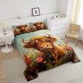 thumbnail image 3 of SUTENGDA Farmhouse 3-Piece Animal Floral Comforter Set  Full, 3 of 6