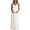 White, variant on Gyujnb Thin Spaghetti V Neck Strap Maxi Dress All Over Ditsy Floral Print Lace Up Back Tie Fitted Bodycon Cut Elegant Gown for Maternity Photoshoot,L