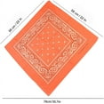 thumbnail image 3 of 12Pcs Bandanas 100% Cotton Double Sided Paisley Print Head Wrap Scarf Headband Orange, 3 of 5