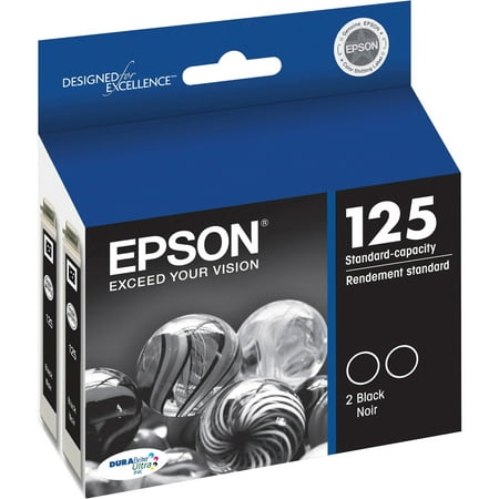 EPSON 125 DURABrite Ultra Black Dual Pack Standard Capacity Ink