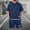Dark Blue, variant on FRSASU Men's T-shirts Short Pants 2 Piece Suit Set Summer Fashion Short Sleeve Tracksuit Set Shorts Streetwear Tee Tops&Shorts Black