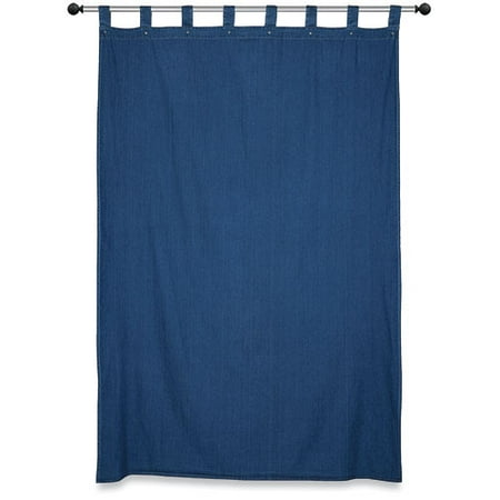 Denim Tab Top Panel With Rivet On Tabs