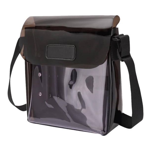 Bolsa transparente para peluquero, bolsa de artista de maquillaje con correa ajustable, organizador de herramientas para el cabello versátil para