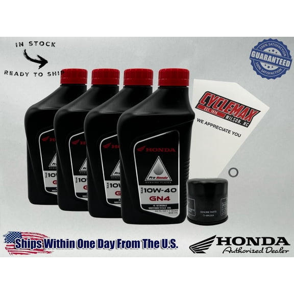 Cyclemax Standard GN4 10W-40 Oil Change Kit fits 2018-2024 Honda CB1000R