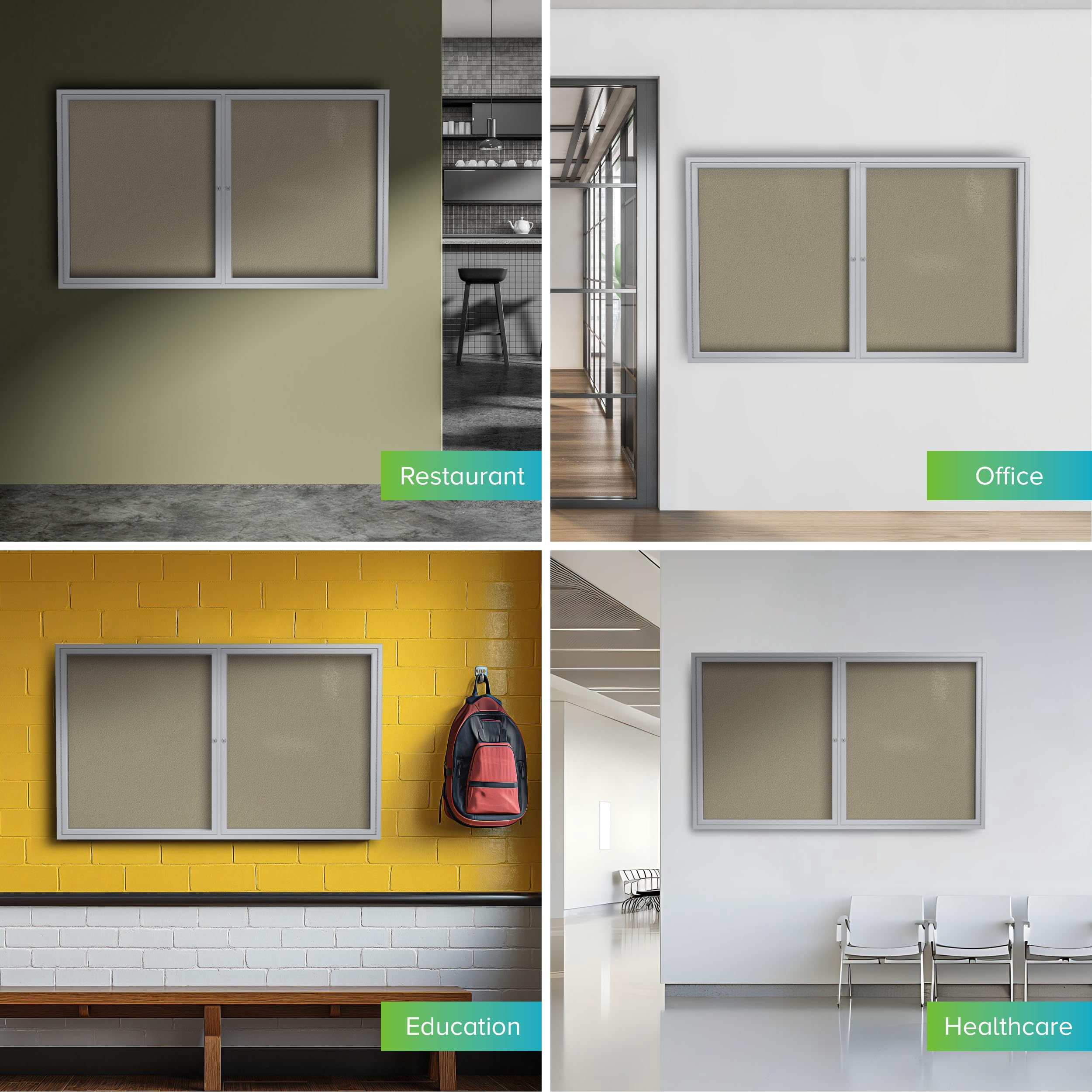 Ghent 48 x 36 in. Enclosed Outdoor Bulletin Board