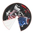 thumbnail image 3 of Salouo Largemouth Bass Fish in USA Christmas Tree Skirt 48" Farmhouse Christmas Decorations Snowman Xmas Tree Skirt Tree Mat for Holiday Party Decor, 3 of 8
