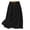 Black, variant on Women's Cotton Linen Skirt with Pockets Summer Beach Solid Color Elastic Waist Midi Skirt Comfortable Drawstring Slit Hem Long Skirts L