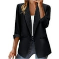 thumbnail image 2 of BODOAO Suit Jackets for Women Business Casual Comfortable Blazers Office Work Coats Lightweight Cardigan Suits Blazers for Women Open Front Long Sleeve Jackets Business Suit Blazer 2025 Black L, 2 of 6