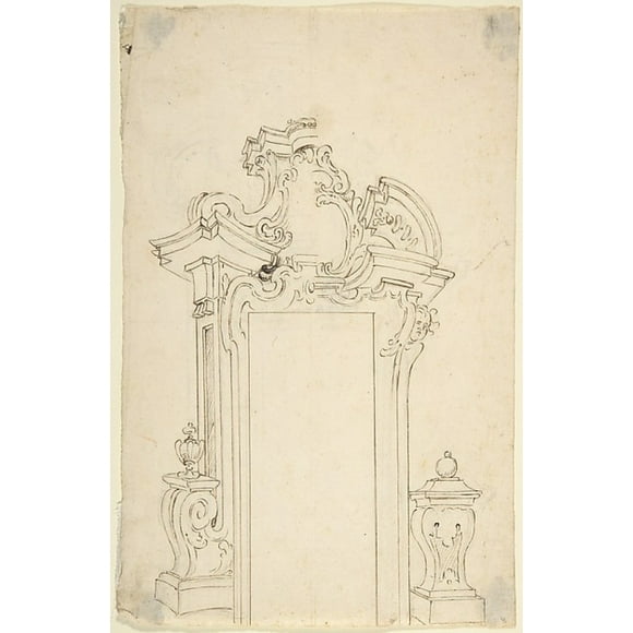 Two Alternate Designs for a Door Frame Poster Print by Anonymous, Italian, Piedmontese, 18th century (18 x 24)