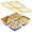 Yellow 1pc, variant on KALAKALA 3 Pack Stainless Steel Bento Lunch Box, 4 Compartment Snack Containers, Divided Meal Prep Lunch Containers, Food Storage Containers For Work and Travel