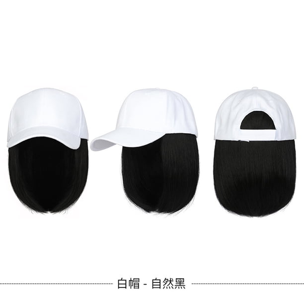 Fiudx Peluca de Béisbol, Gorro Suave para Extensiones de Cabello, Gorro de Peluca de Aspecto Natural, Ideal para Fiestas de Invierno, Moda para Mujeres y Niñas, Fibra Sintética Resistente Al Calor, S