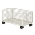 thumbnail image 2 of Organizador rodante debajo del escritorio, carrito de almacenamiento con ruedas, pequeño carrito utilitario, organizador de archivos colgante de malla Blanco, 2 of 8