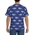 thumbnail image 3 of Vsdgher Party Shark Cute Print Men's Dry Fit Mesh Athletic Shirts Moisture Wicking Tennis T-Shirt Tops, 3 of 9
