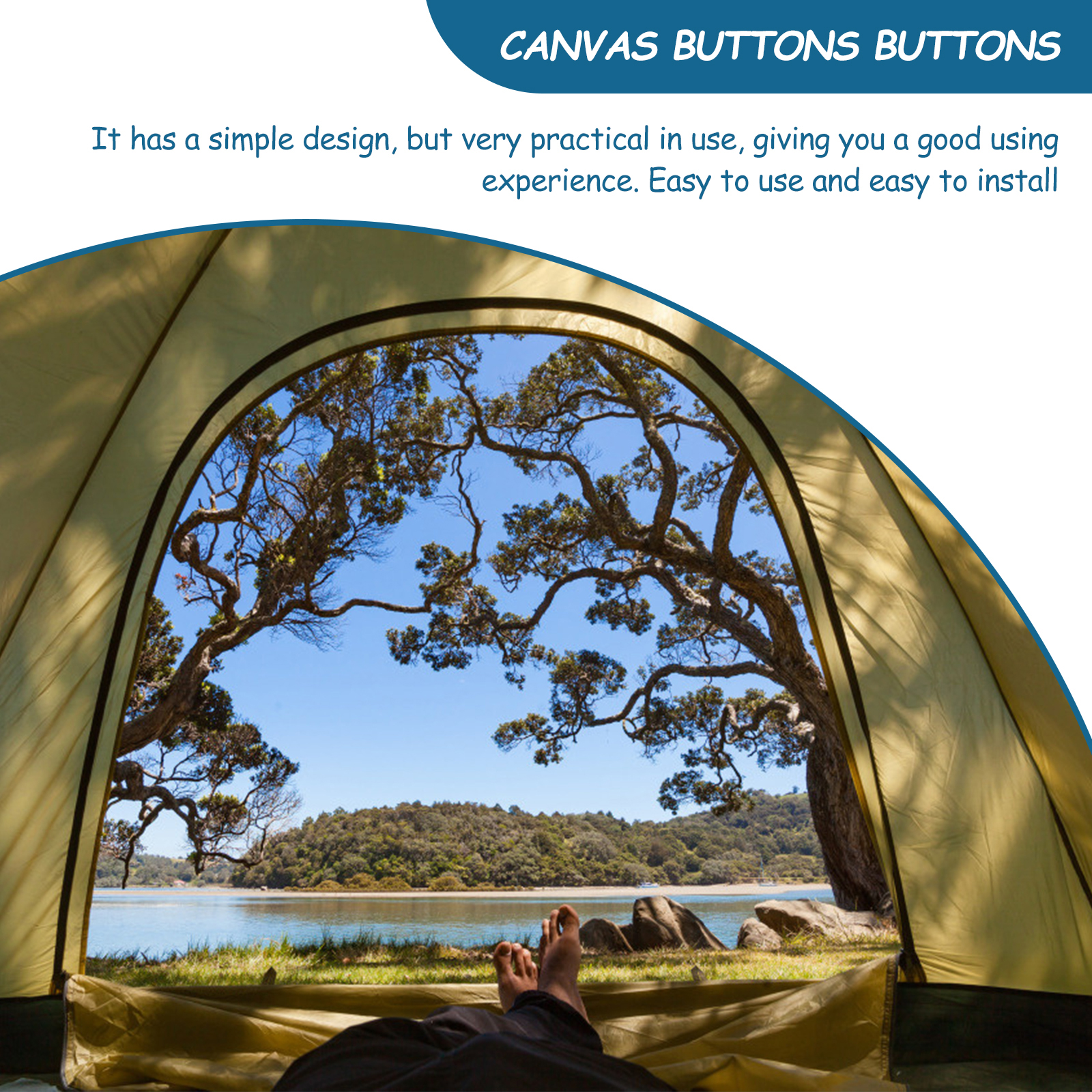 QUMONIN Stainless Steel Snap Button Kit for Canvas Tarp