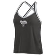 thumbnail image 2 of Women's WEAR by Erin Andrews Black Las Vegas Raiders Cross Strap Tri-Blend Tank Top, 2 of 4