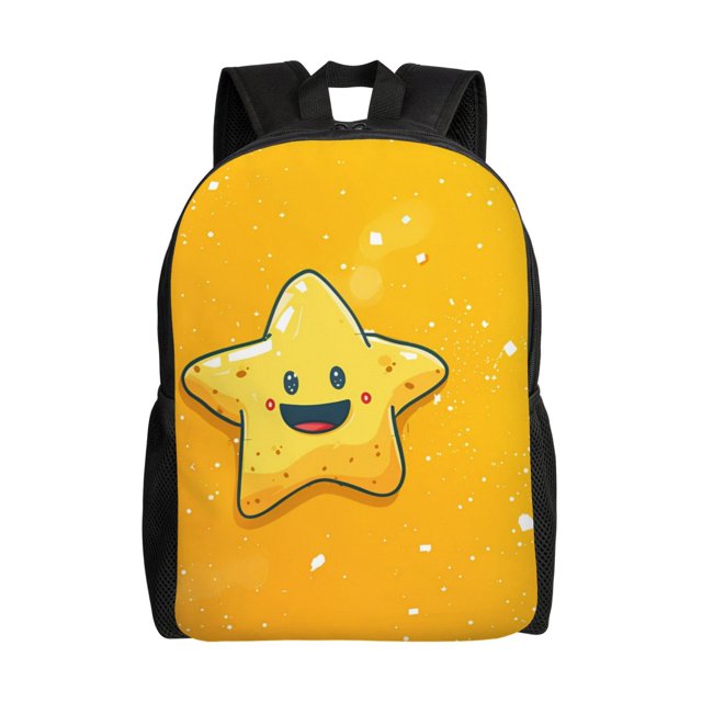 Balery Happy Cartoon Star Mochila - Mochila Estilosa y Duradera para Laptop de 15 Pulgadas con Tela Oxford Impermeable