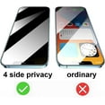 thumbnail image 6 of 2 PCS 360 Degree Privacy Tempered Glass 4 Directions Anti-Spy Screen Protector Film Compatible with 14 Pro Max, 6.7 inch 4 Sides Anti-Peeping 9H Hardness Anti-scratch, 6 of 8