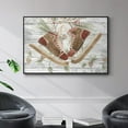 thumbnail image 2 of Pinecone Lodge Collection A - Framed Gallery Wrapped Holiday Canvas - 25 x 37 - Black Frame, 2 of 9