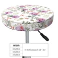 thumbnail image 4 of Kdxio Orchids Flowers Print Stool Covers Round,Stretch Round Bar Stool Covers Washable Bar Stool Cushion Slipcover for 12-15 Inch Chair, 4 of 7