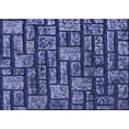 thumbnail image 1 of Ahgly Company Tapis Rectangulaire Lavable en Machine Intérieur Transitionnel Bleu, 2 Pieds x 5 Pieds, 1 of 7