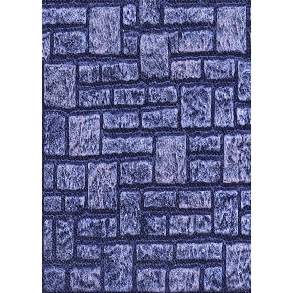 Ahgly Company Indoor Rectangle Patterned Blue Whale Blue Area Rugs, 2' x 5'