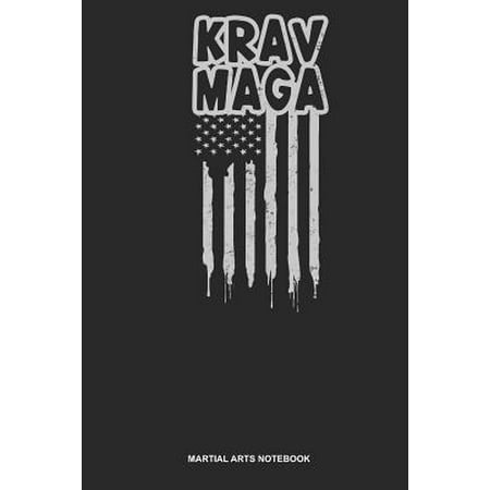 Martial Arts Notebook: Dotted Log Book For Krav Maga Instructor: Krav Maga Journal - Patriotic Us American Flag Gift