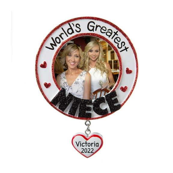 Ornaments by Elves Personalized Greatest Niece Photo Frame Christmas Tree Ornament 2024 .25 lbs.