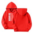 thumbnail image 2 of Gubotare Toddler Hoodie Girl Hoodies for Girls Long Tops Sleeve Girls Pullover Hoodies Kids Sweatshirts Letter Clothes Girls 3T 4T (Red,3-4 Years), 2 of 6