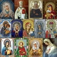 thumbnail image 3 of Pintura de diamantes 5D con imágenes sagradas de la Virgen María y santos cristianos, ideal para decorar tu hogar en sala, dormitorio o estudio. Incluye todo lo necesario para crear tu obra de arte, 3 of 7