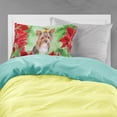thumbnail image 2 of Yorkshire Terrier 2 Poinsettas Fabric Standard Pillowcase, 2 of 2