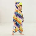 thumbnail image 3 of WIBACKER 0-3T Unisex Baby Animal Costume Winter Autumn Flannel Hooded Romper Christmas and Halloween Unicorn Cosplay Jumpsuit, 3 of 10