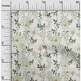 thumbnail image 2 of oneOone Cotton Silk White Fabric Watercolor Floral Fabric For Sewing Printed Craft Fabric By The Yard 42 Inch Wide-aA, 2 of 5