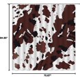 thumbnail image 4 of Milk Cow Print Shower Curtain, Brown Cowhide Funny Farm Animal Skin Milk Cow Print Vintage Western Rustic Farmhouse Creative Fabric Bathroom Decor Sets with Hooks, 4 of 4