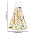 thumbnail image 6 of Yayeee Kitchen Hanging Hand Towels Set of 2 with Loop Bathroom Absorbent Tie Towel, Birds Tea Time, 6 of 7