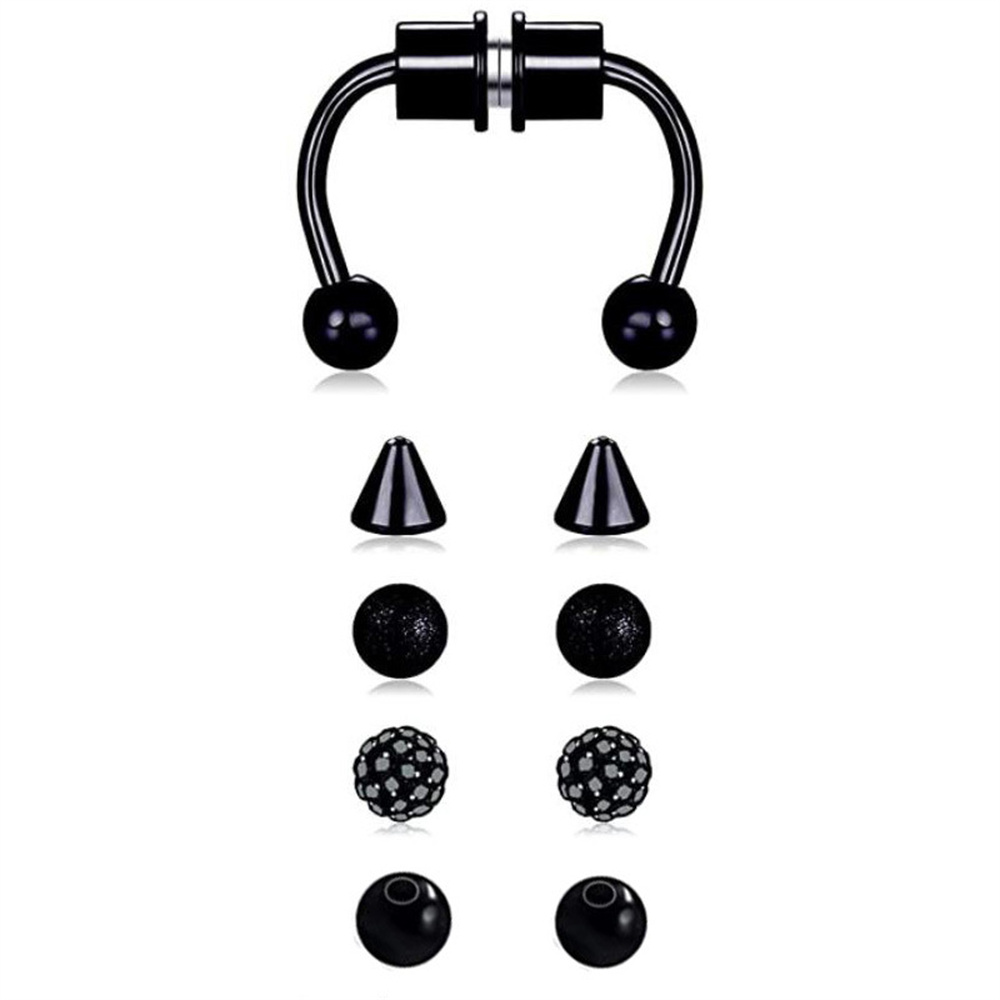 TINGN Septum Nose Ring Horseshoe Stainless Steel Faux Fake