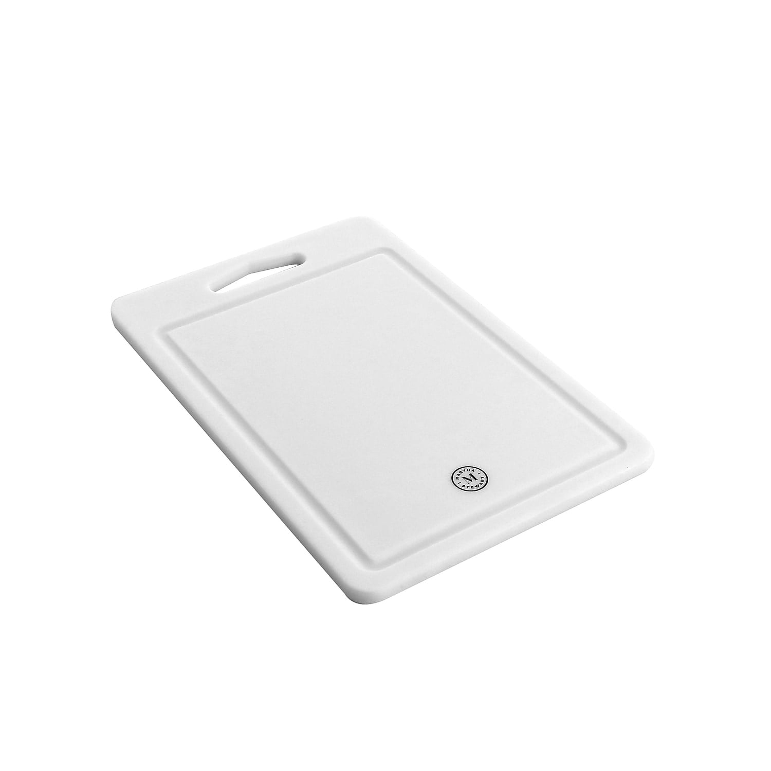Martha Stewart 12" x 8" and 16" x 12" Plastic Cutting Board White 935116550M