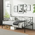 thumbnail image 3 of Costway Metal Twin Daybed with Slats, Black, 3 of 9