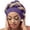 Purple, variant on AJGRHE Turban Head Wraps for Women Fashion Women Beading Braid Hat Ruffle Cancer Wrap Cap Sleep Caps Satin Lined Hair Bonnets Purple One Size