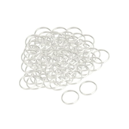 - 100 Piece Silver Tone Metal 25mm Outside Diameter Split Key Rings