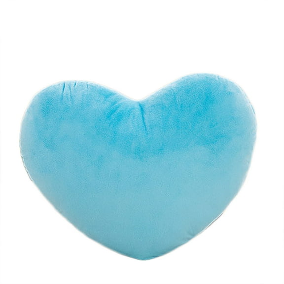 Heart Shaped Plush Throw Pillow, Light Blue 6 Inch Decorative Cushion For Sofa, Bed, Office, Car - Soft Fluffy Accent Pillow For Home Decor, Travel, Napping