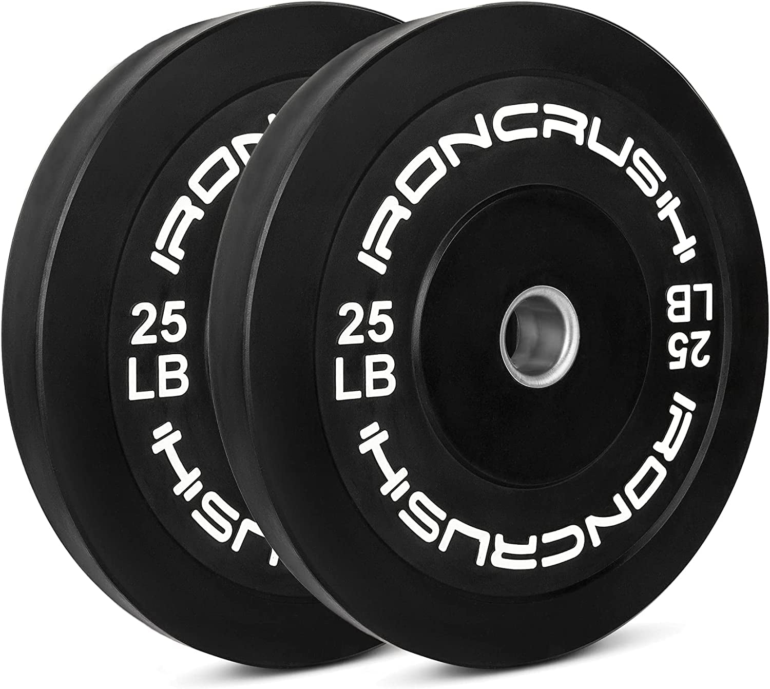 Iron Crush Olympic Bumper Plates Set Virgin Rubber Weights for