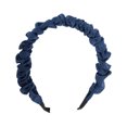 thumbnail image 3 of Unique Bargains 1 Pc Headband Pleats Satin Hair Accessories for Women Navy Blue, 3 of 5
