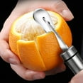 thumbnail image 5 of TEHAUX Stainless Steel Citrus Peeler for Kitchen Silver Color 2pcs Set Essential Fruit Paring Device, 5 of 6