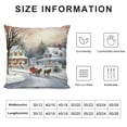 thumbnail image 5 of Fenyluxe Snowy Village Pillow Cushion Covers High-Quality Winter Square 1PC for Sofa Couch Bedroom Car Chair Home Decor 20x20in, 5 of 5