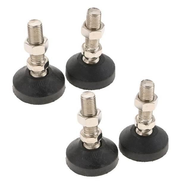 Juego de 4 Niveladores de Patas para Muebles Juego de Pies de Nivelación de Acero Al Carbono para Banco de Trabajo, , Gabinete, Giratorio 60-M16x50mm Macarena Pies de nivelación ajustables