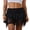 Black, variant on LMLYSoH Womens Short Skirts Floral Lace Sheer Asymmetric Frill Hem Soft Lined Waist Ruched Mini Low Rise Skirts